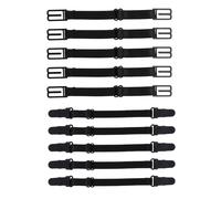 Kichvoe 10 Pcs Elastic Extenders Adjustable Hanging Ropes Black Dacron, Relieves Ear Pressure, Non-Sticky Hair,