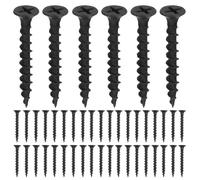 Kichvoe 100pcs Black Carbon Steel Self-drilling Screws for Drywall and Plasterboard, Rust-resistant Fasteners Suitable for Professional and Home Use