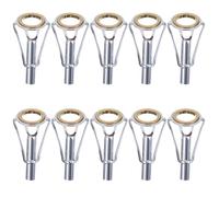 Kichvoe 10pcs Baitcasting Fishing Rod Guide Rings Stainless Steel Wire Loop Rod Guides for Carp Fishing Accessories Pole Tips Replacement