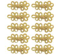 Kichvoe 10pcs Chinese Knots Buttons Knot Loop Fastener Creative Decorative Purl Handmade Buttons Firm Space-Saving Decoration Accessory for Sweater Chinese Clothing Style Decoration