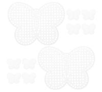 Kichvoe 10pcs Cross Stitch Sewing Sheets Knitting Sheets White Plastic Creative for Embroidery Crafts and Crochet Teens Woven Mending Coasters