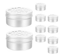 Kichvoe 10pcs Dog Scent Work Tins, 80ml Aluminum Training Boxes | Holes on Lid, round Smooth Finish, Bright Silver Appearance, for Nose Work Games and Cotton Pads