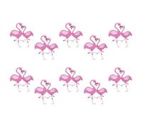 Kichvoe 10pcs Flamingo Iron on Patches Cloth Patch Pink Sew-on Embroidered Cotton Applique for Fashion Decoration on Curtains and Tablecloths Suitable for Occasions