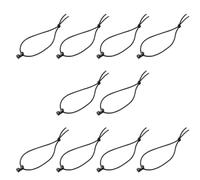 Kichvoe 10pcs Mini Tie Buckle Nylon Elastic String Hooks for Outdoor Hiking | Black Finish, for Wires and Hydration Tube, Secure Loose Straps and Cords with Multipurpose Hold