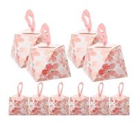 Kichvoe 10pcs Paper Candy Gift Boxes for Weddings and Celebrations, Large Capacity Elegant Pink Wrapping Boxes for Chocolate and Sweets, Sophisticated Treat Packaging to Enhance Wedding