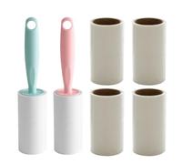 Kichvoe 10pcs Pet Lint Roller Sticky Roller for Clothes and Carpets, Plastic Material with Quick to Change Design, Efficiently Removes Lint and Pet Hair from Velour and Random Color