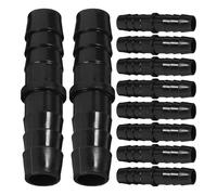 Kichvoe 10pcs Quick Connect Hose Barb Fittings Plastic Straight Adapters for Water System Pumps Pp Material Easy Installation and Stable Connection