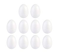 Kichvoe 10pcs Solid Foam Eggs Easter Decorations for Tree Boys and Diy Egg Hunt Kit White