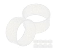 Kichvoe 10pcs Tennis Racket Seal Ring Silicone White Grip Band, Compact Racket Grip Ring for Overgrip Fixation, Protection and Stability, Indoor and Outdoor Use