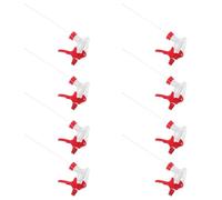 Kichvoe 12pcs Adjustable Red Trigger Sprayer Nozzles Replacement for Garden Spray Bottles, Handheld Spray Bottle Nozzle Tops for Gardening, Cleaning, and Outdoor Watering