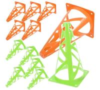 Kichvoe 12pcs Assorted Colour Plastic Sport Training Cones for Football Matches Stackable Design and Resistance to Trampling, Portable Soccer Obstacle Road Cones for Agility and Speed