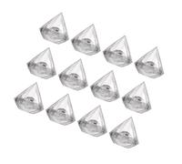 Kichvoe 12pcs Diamond-shaped Boxes with Lid White Packaging Storage Boxes for Wedding Banquet and Parties Creative Festive Favour