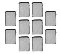 Kichvoe 12pcs Fish Tank Filter Mesh Bags: 8.3"x5.5" Aquarium Carbon Media Bags with Zipper - 2000μm Fine Mesh Filtration Pouch for Aquarium Pond and Pool