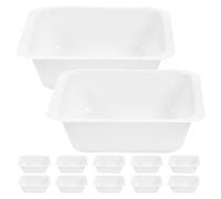Kichvoe 12pcs Plastic Weighing Boats Lab Weighing Trays 100ml Anti-static Powder Dishes Lightweight Sample Containers for Scientific and Kitchen Use