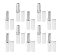 Kichvoe 12pcs Refillable Empty Lipstick Tubes for DIY Lip Balm Containers, Plastic White Lip Gloss Bottles with 2.8g Capacity, Sl esign for Travel and Handmade Cosmetic Use