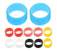 Kichvoe 12pcs Silicone Tennis Grip Rings 2.5cm Overgrip Stopper Bands for Tennis Badminton Rackets Sweat Absorption Handle Grip Saver with Set for Racquet Stabilizer