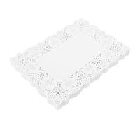 Kichvoe 150 Sheets White Round Paper Lace Doilies 6.5x9 Inch Disposable Table Placemats for Kitchen Baking Fried Food Dessert Decoration