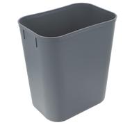 Kichvoe 15l Square Trash Can Garbage Bin Small Desk Wastebasket for Office Kitchen Bathroom under Sink, Space-saving Gray Plastic Container for Narrow Areas