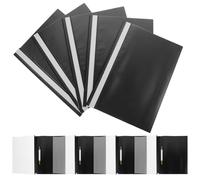 Kichvoe 15pcs Office Document Storage Organizers File Binder A4 File Folder Pp Material Paper Organized Easy to Carry Black Travel Document Organizer