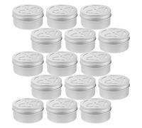 Kichvoe 15pcs Scent Training Canisters Scent Containers with Holes Aluminum Metal Boxes with Lids Silver for Professional Dog Trainers Backyard Training and Detection Work