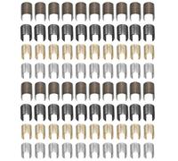 Kichvoe 160pcs Leather Rope Clips Tassel Clip Crimps for Jewelry Making Foldable Not Easily Broken Cylindrical Round Iron DIY Necklace Jewelry Making Accessory