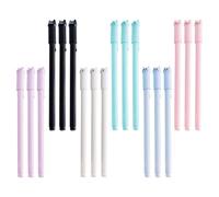 Kichvoe 18pcs Adorable Cat Shaped Gel Ink Pens for Offices and Schools, Multi-function Writing Pens with 0.5mm Fine Point, Plastic Material, Easy to Hold and Protects Nib Ink