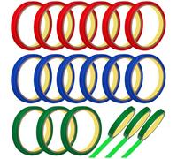 Kichvoe 18pcs Bag Sealing Tapes: 3m x 12mm Packing Tapes Parcel Tapes Seal Tape Rolls Poly Bag Sealer Tapes Colorful Masking Tapes for Sealer Machine Bag Sealing Machine Supermarket Home Kitchen