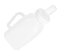 Kichvoe 1l Lamb Nursing Bottle with Handle and Pacifier for Young Livestock Feeding, Sturdy Plastic Milk Feeder for Farm Animals, Comfortable to Hold and Reusable Design