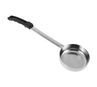 Kichvoe 1pc 6oz Stainless Steel Measuring Spoon: Portion Control Spoon Salad Dressing Sauce Dispenser Round Flat Bottomed, Black