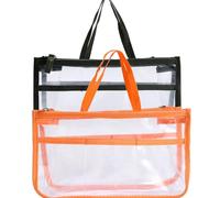Kichvoe 1pc Portable Orange Eva Cosmetic Organizer Bag for Women Travel Toiletry Pouch with Double Zipper Lightweight Makeup Case for Business Trips Camping and Car Storage