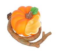 Kichvoe 1Pc Pumpkin Shape Bird Feeder Plastic Parrot Feeding Box Easy Attach Feeding Cup for Budgies Peony Birds for Bird Cages