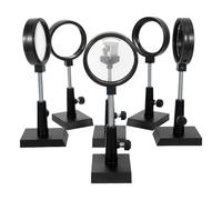 Kichvoe 1set Optical Experiment Kit for Physics Teaching with Convex Concave Lenses Prism Plane and Curved Mirrors Science Classroom Optics for Elementary Middle School Students
