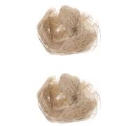 Kichvoe 2 Packs Bird Nesting Material Soft Bedding Pad for Lark and Canary Made of Natural Jute Silk and Cotton Simple Application for Garden and Porch