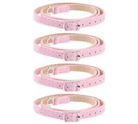 Kichvoe 2 Pairs Pink High Heel Shoelaces Straps for Shoes Practical and Detachable Synthetic Leather Heel Straps for Ladies for Securing