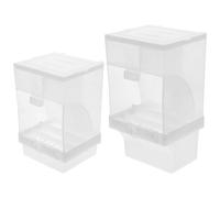 Kichvoe 2 Pcs Automatic Bird Feeders with Removable Hollow Design, Made of Sturdy Pp and Abs, Suitable for Cage Use, for Parrot and Small Animal Feeding