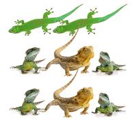 Kichvoe 2 Sets Lizard Car Stickers 3D Adhesive Decals with Cute and Realistic Appearance, Waterproof Design for Car, Truck, and Van Decoration