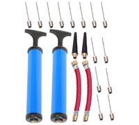 Kichvoe 2 Sets Portable Ball Inflator Pump Kit for Basketball Football with 7 Needles, 1 Rubber Hose, 1 Air Nozzle - Wear-resistant Multi-function Ball Inflation Tool for Outdoor Sports