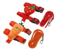 Kichvoe 2 Sets Rabbit Harness and Leash Set for Pets Breathable Polyester Material with Stylish Design Prevents Pets from Breaking Free Suitable for Walking Rabbits Style