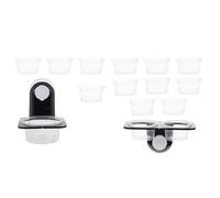 Kichvoe 2 Sets Reptile Feeding Bowls with Suction Cups, Tree-climbing Lizard Water Dish and Food Container, Single Double Compartment Feeders with 15 Bowls, Suitable for Crawling Pets