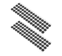 Kichvoe 2 Sheets Mobile Screen Tap Stickers with 8.5mm Nano Adhesive Dots, Reusable Plastic Sticky Dots for Smartphones, Black round Screen Sticker without Distortion for Gaming