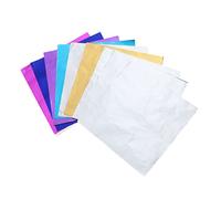 Kichvoe 200pcs Colored Aluminium Foil Wrapping Paper for Gift Packaging Flexible Chocolate Candy Wraps Non Toxic Foil Paper for Party Favors and Bakery Decorations Random Color