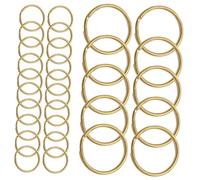Kichvoe 200pcs Round Flat Alloy Key Rings in Golden Colour Sturdy Circular Key Chain Rings for DIY Accessories Not Easy to Get Deformed for Crafting and Organizing