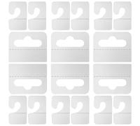 Kichvoe 200pcs Self Adhesive Hanging Tabs and Plastic Pegboard Hooks Set with Aircraft Hole - 27x42mm and 45x35mm Hooks for Industrial Display and Wall Hanging