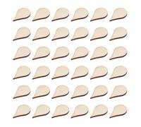Kichvoe 200pcs Unfinished Wooden Teardrop Shape Pieces for DIY Crafts with Paintable Surface and Convenient Packaging, Natural Wood Water Drop Embellishments for Handmade Jewelry and Home