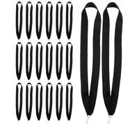 Kichvoe 20pcs Award Neck Ribbons Medal Lanyards Black Polyester with Snap Clips Soft Smooth Surface for Award Medals Competitions Events