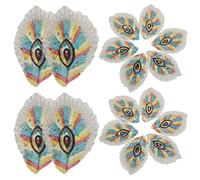 Kichvoe 20pcs Embroidered Peacock Appliqué Patches Made with Embroidery Thread, Easy to Use Sew on Fashion Accessories for DIY and Performance Costume Decoration