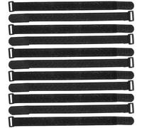 Kichvoe 20pcs Fire Extinguisher Accessory Straps with Hook and Loop Fastening 2x30cm Black Firefighter Gear Cord Ties for Universal Mounting and Secure Storage