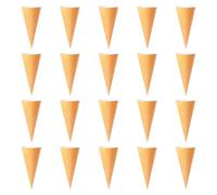 Kichvoe 20pcs Khaki Ice Cream Cone Shaped Flower Wrapping Paper Sheets, Paper Material Enhanced Stability and Secure Support for Multiple Blooms, for Gift Presentations and Store Displays