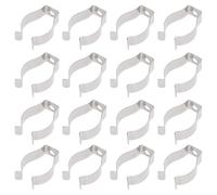 Kichvoe 20pcs Metal Fluorescent Light Holder Clips U-Shaped Lamp Tube Mounting Brackets Easy to Operate and Fix LED Bulbs for Lighting Fixtures