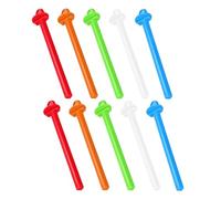 Kichvoe 20pcs Plastic Bird Perches with Paw Grinding Platform for Parakeet Cage Stand, Finch and Budgie Climbing Rest Bars, Small Parrot Nail Care Accessories for Birdcage